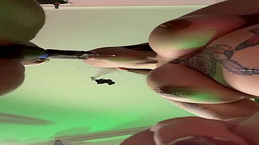 Under view blowjob and backshots pregnant pussy