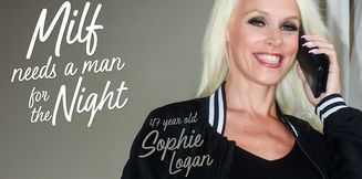German MILF Sophie Logan wants to fuck, and she wants it now, so she calls a guy to get the job done