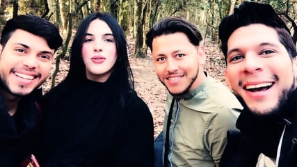 Three Iranian friends brought a femboy to the camp and left his hole full of sperm