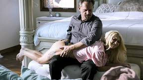 ”Are you having a boner from spanking me?”