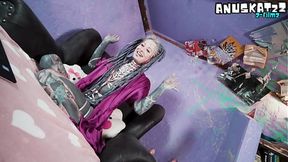Tattoo model livestream with ANAL masturbation
