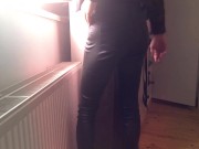 Smoking in my new leather pant