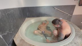 Behind the scenes: My stepmother masturbates in the pool
