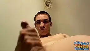 Straight guy thug Cherokee uses fleshlight on cock to cum