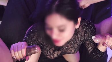 Amateur Latina Wife Swingers Feed Two Big Dicks Mouth Gargling Cum