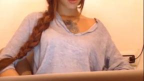 Adorable Teen Shemale Showing Off Her Huge Dick