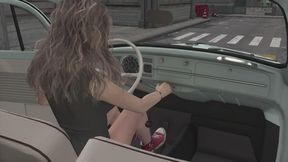 1967 VW Beetle Cranking Template - Sara in Converse Hi Tops 1080p