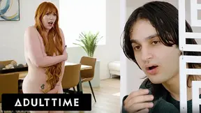 ADULT TIME - Pervert Stepson Caught Watching Redhead Busty Stepmom Lauren Phillips Doing Naked Yoga