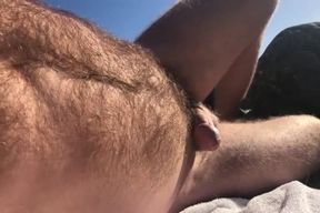 oozing Precum On The Beach