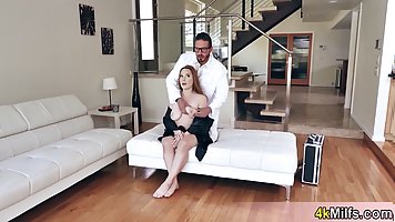 Busty redhead BBW MILF Summer Hart examined and anally fucked by horny doc