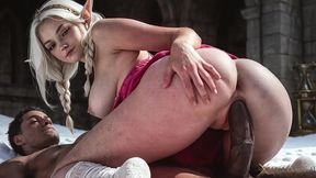we gang banged a juicy elven princess with our huge, hard cocks!! she screamed with pleasure while my friend fucked her with his giant black cock!! [ai]