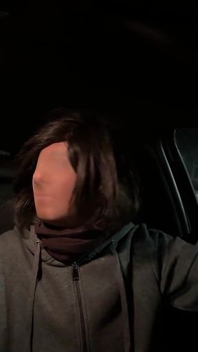 Crossdresser in Different Nylon Face Masks (encasement)