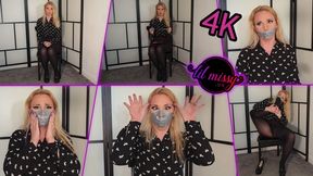 Lil Missy Uk In Teachers Tape Gag Humilation 4K