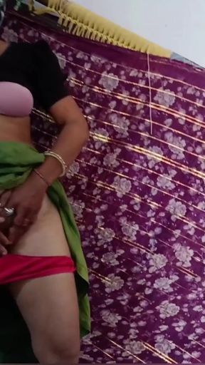 The father-in-law is secretly watching the Indian daughter-in-law cleaning the house in a petticoat, blouse, bra, daug&hellip;   Clip 1