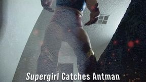 Supergirl catches Shrunken Antman