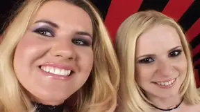 Two insatiable blondes share his thick cock