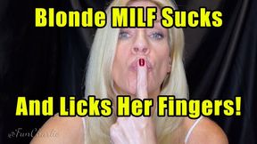 Fun Charlie Licks and Sucks Her Fingers