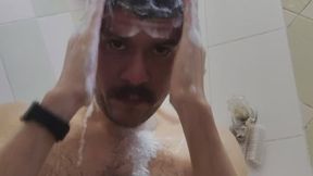 Taking a shower
