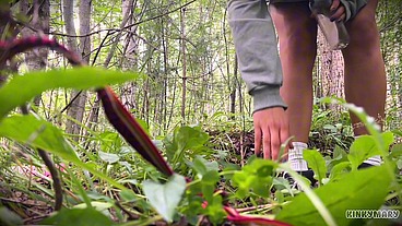 Daring Outdoor Piss Ritual in Park - Kinky Mary Drinks Everything