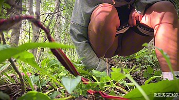 Daring Outdoor Piss Ritual in Park - Kinky Mary Drinks Everything