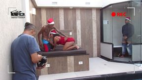 backstage: bastidores da gravacao cena de natal. rubens badaro wallif santos