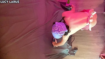 "Ironing My Cam Backdrop in Just an Apron"