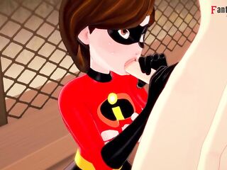 Helen Parr Having sex on the roof in secret - The incredibles - Pov and normal