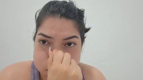 Challenge to puff out your cheeks and hold your breath