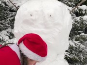 Santa fucks a snow woman - Vertical 60fps