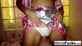 DJ Marica strips and shows off her hot body