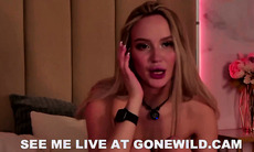 Sexy Blonde Babe Poses Topless and Toys with Dildo on Live Cam