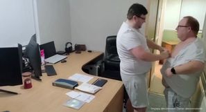 Chubby Daddy Fucks Twink in the Office