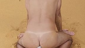 Ladysilva sissy naked on the beach