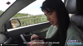 I Fuck My Co-worker in the Car I Fill Her Feet with Cum Homemade Amateur