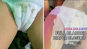 FULL BLADDER DIAPER CLOSE UP