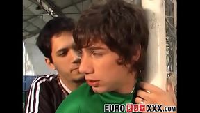 Uncut euro twinks cum hard before fucking big cock
