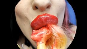 huge lips Giantess kisses non stop