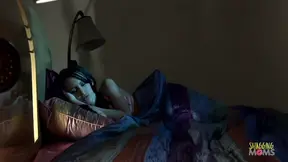 Dirty-talking mature woman engulfs man's cock during anal