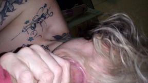 POV-THIRSTY TATTOO MILF SUCKS MY SOUL
