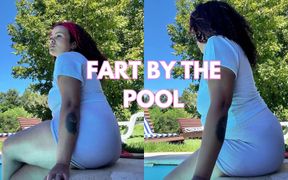 Chubby Latina Big Ass Farting by the Pool Relaxed Summer Gas Vibes