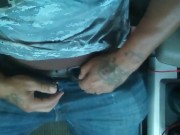 Sexy Latino Guy Jerks Off For Fun To Milf While She Drives and Gets Caught
