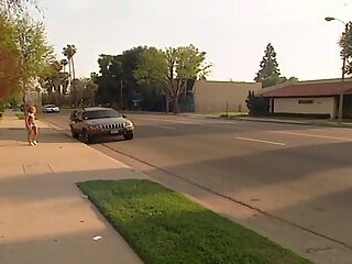 Blonde Slut Fucked On Back Seat