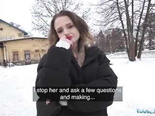 Sexy Russian Ballerina has her Constricted Vagina Permeated my a Large Overweight Schlong - Public Agent