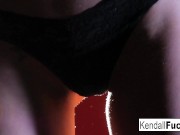 Kendall has fun getting her pussy wet