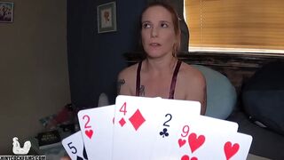 Step Son Plays Strip Poker With His beauty Cougar -