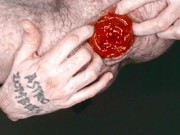 Pushing my prolapse out, fisting and showing closely my asshole