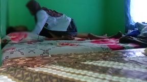 Teenage girl at school in her own family&amp;#039;s entot on her way home from school