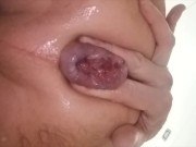 Fisting and Gaping in a shower