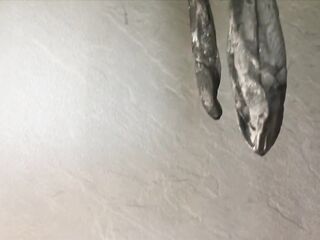 Mrs Aged Feet in the shower