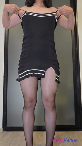 Sissy Kanisa Put on Cute Fluffy Dress